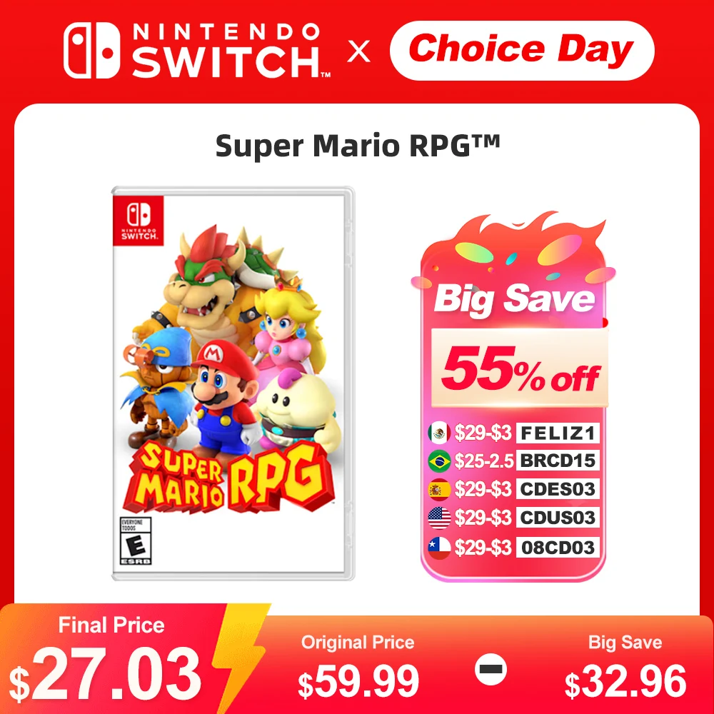 Super Mario RPG Nintendo Switch Jogos Deals 100% Original Física Game Card RPG e Gênero Aventura para Nintendo Switch OLED Lite Console