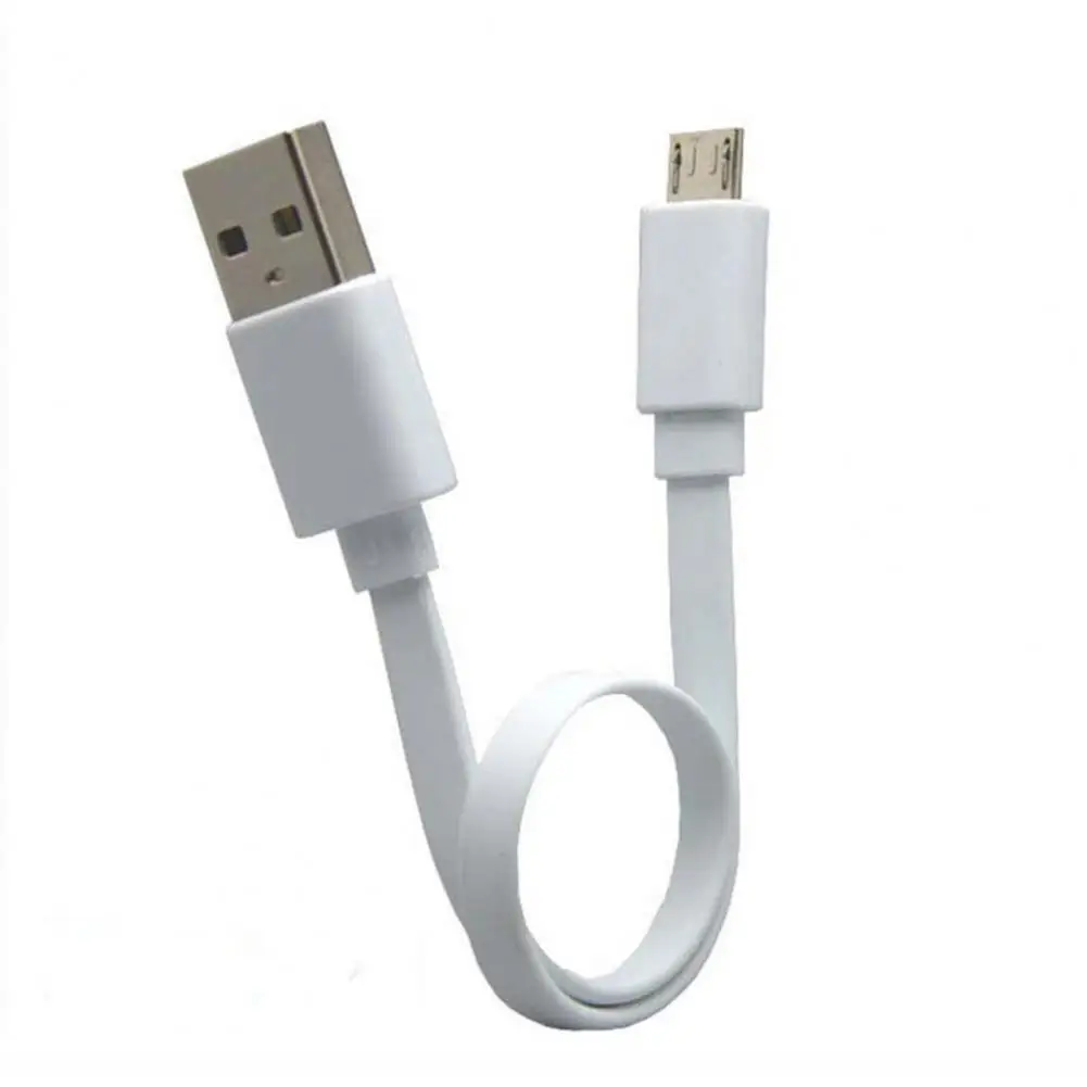 Carregamento estável curto do cabo do carregador do telefone, micro USB liso, linha de carregamento, 20cm