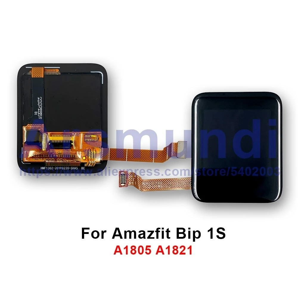 Painel de tela de toque LCD para Huami, digitalizador para Amazfit Bip 1 S, 1 S, A1805, A1821, A1823