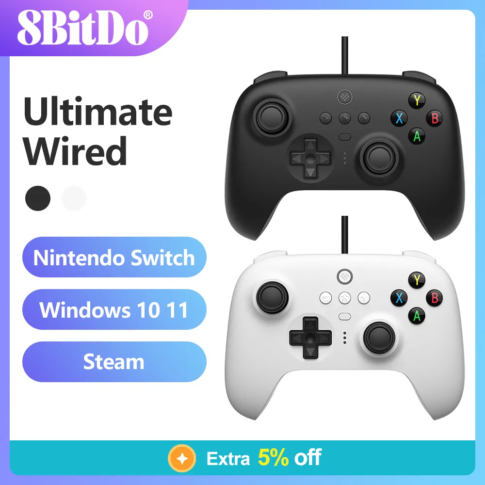 8BitDo Ultimate controle pc Wired USB compatível para Windows 10,11,Steam Deck