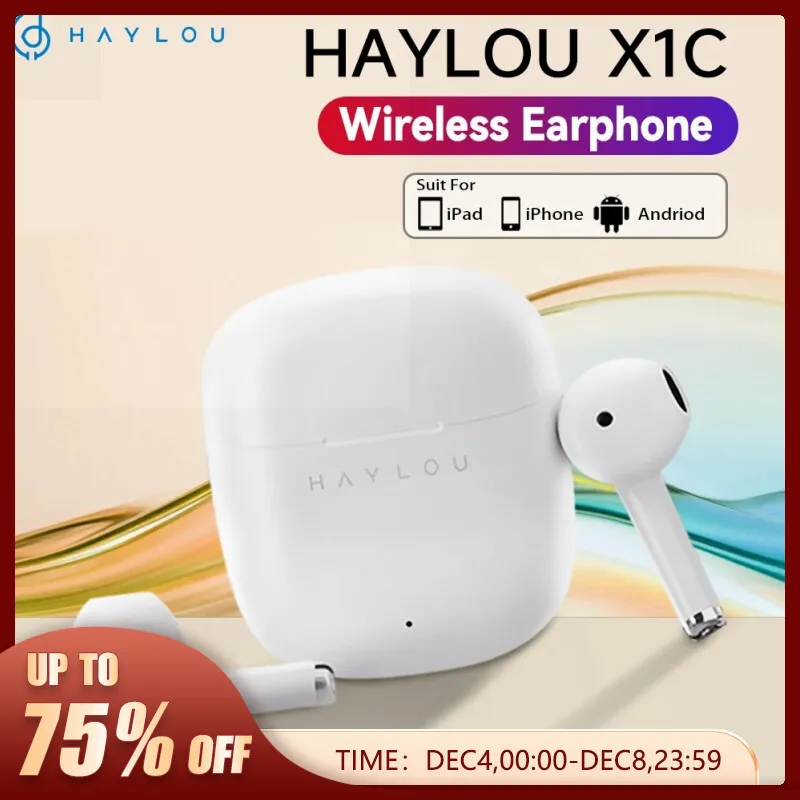 HAYLOU X1C Novos Earbuds Sem Fio Bluetooth 5.3 Chamada Ruído Cancelamento Touch Control Esporte Fones De Ouvido 280mAh