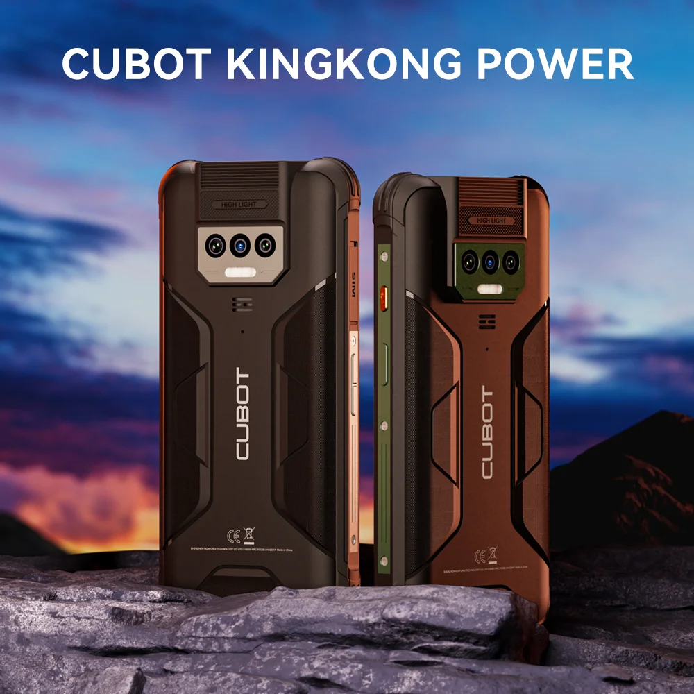 Cubot-Smartphone KingKong Power Rugged, Impermeável, Android 13, 8GB + 256GB,10600mAh, Carregamento Rápido 33W, NFC, 6.5 