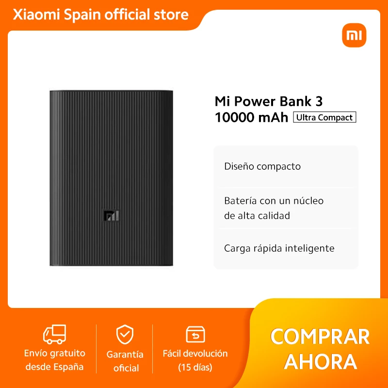 Banco 3 do poder OSpare Mi, ultra compacto, 10000mAh