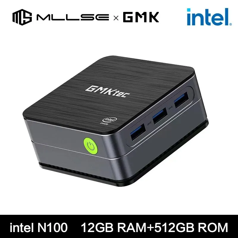 GMKtec-G2 Mini Computador Desktop, Windows 11 Pro, Lago Alder, N100, Intel 12th, DDR5, 12GB de RAM, 512GB ROM, WiFi 6, BT5.2, PC Trabalho
