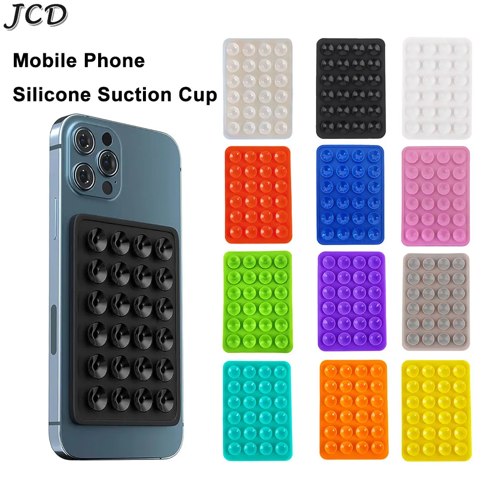 JCD-Mobile Phone Fixture Ventosa, Adhesive Silicone Rubber Otário, Duplo Lado, Almofada Fixa