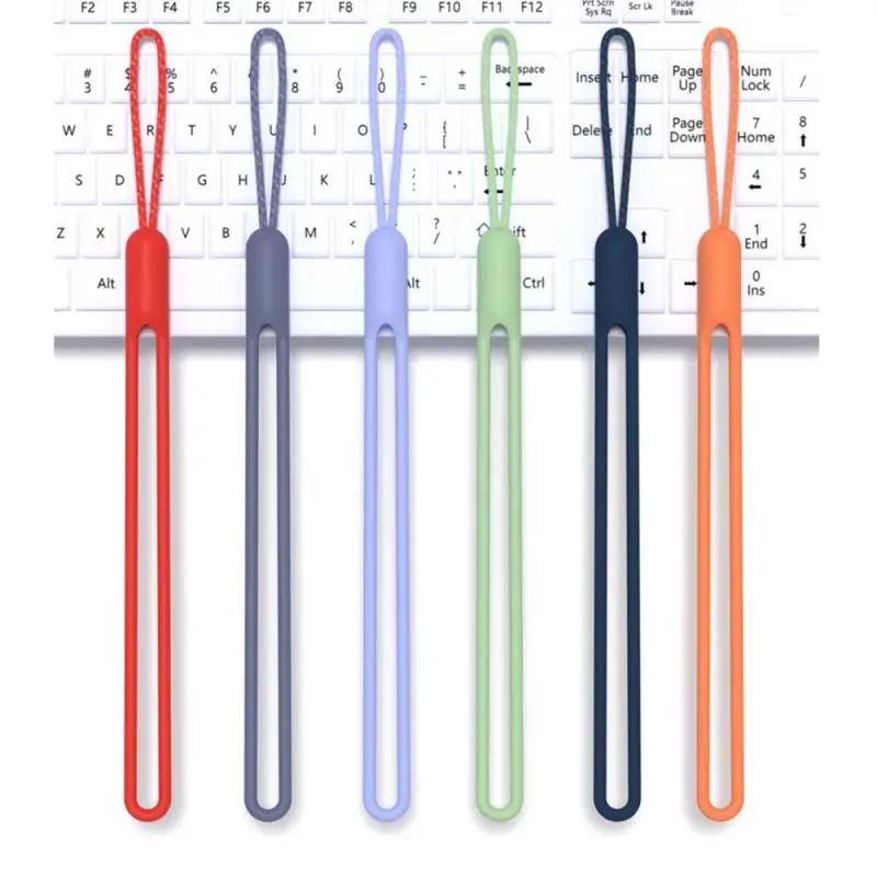 Silicone Lanyard Keychain para celular Correias de pulso Cordão de mão Encantos para teclas de câmera Cadeia de cordão bonito Cordão de corda de suspensão