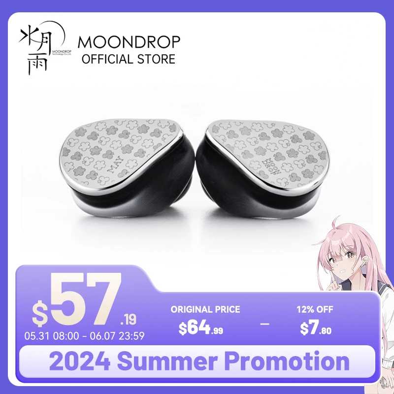 MOONDROP-Dynamic Planar Driver híbrido fones de ouvido intra-auriculares com cabo intercambiável, USB-C Online DSP interativo, MAIO