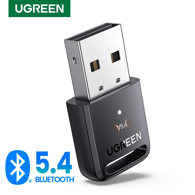 UGREEN-USB Adaptador Bluetooth para PC, Dongle, Mouse sem fio, Teclado, Música, Receptor de Áudio, Transmissor, Bluetooth 5.4
