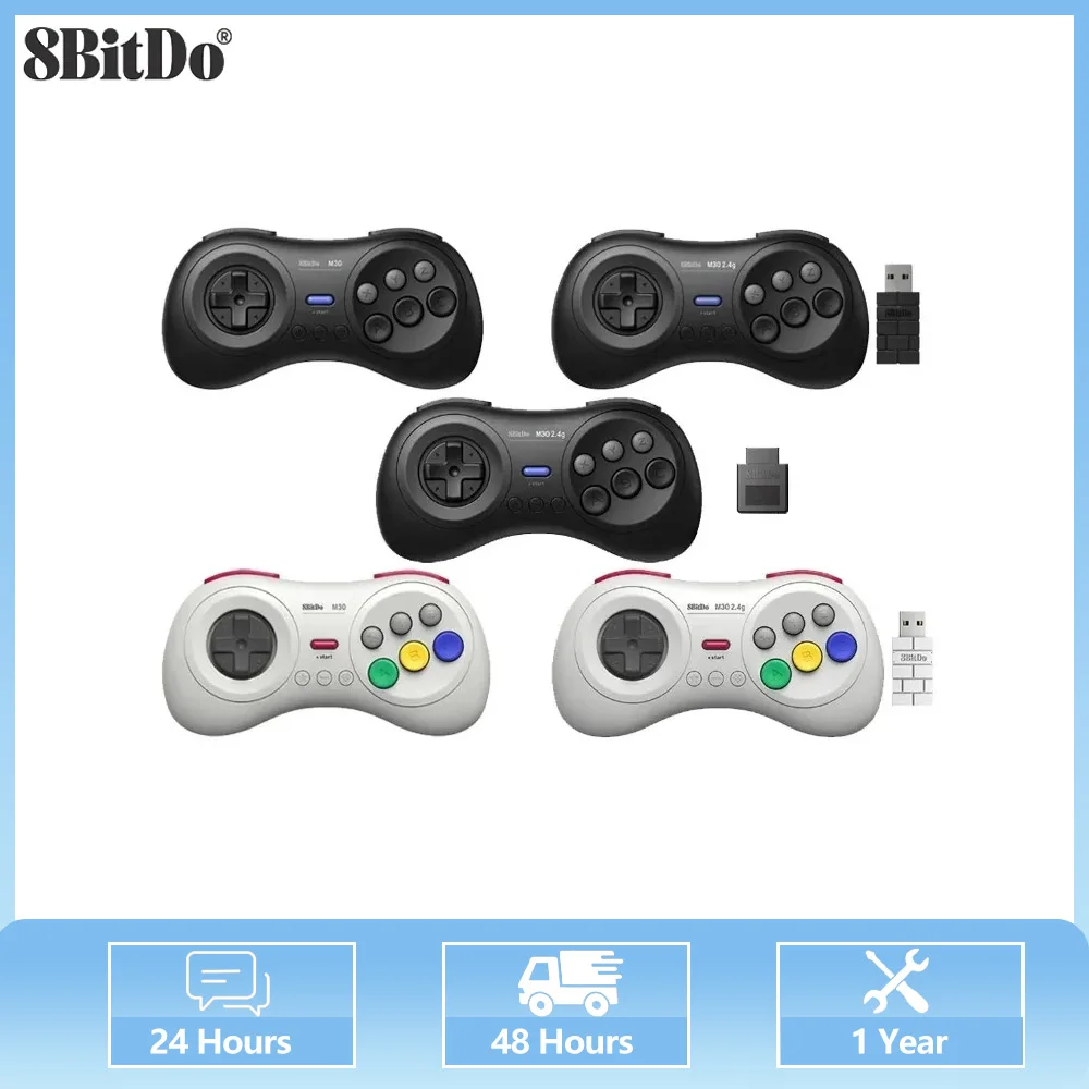 8bitdo m30 bluetooth gamepad para nintendo swtich m30 2.4g controlador sem fio para sega genesis m30 mini para sega genesis mini