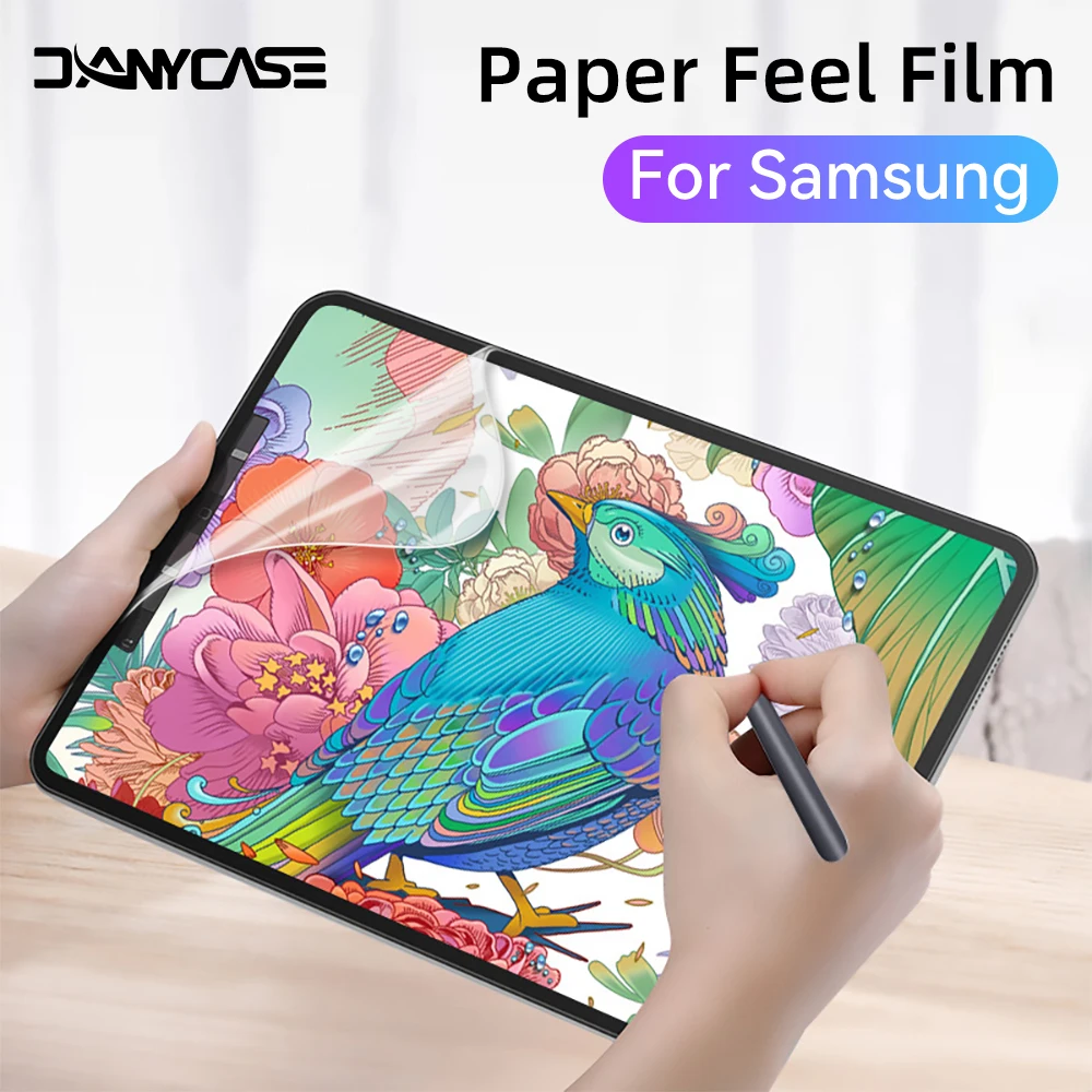 Matte PET Film Protetor de Tela para Samsung Galaxy, Paper Feel, Tab S6 Lite, A8, A7Lite, S9, S8, S7, S6, S5E, A10.1, A10.5, Pintura, Escrever