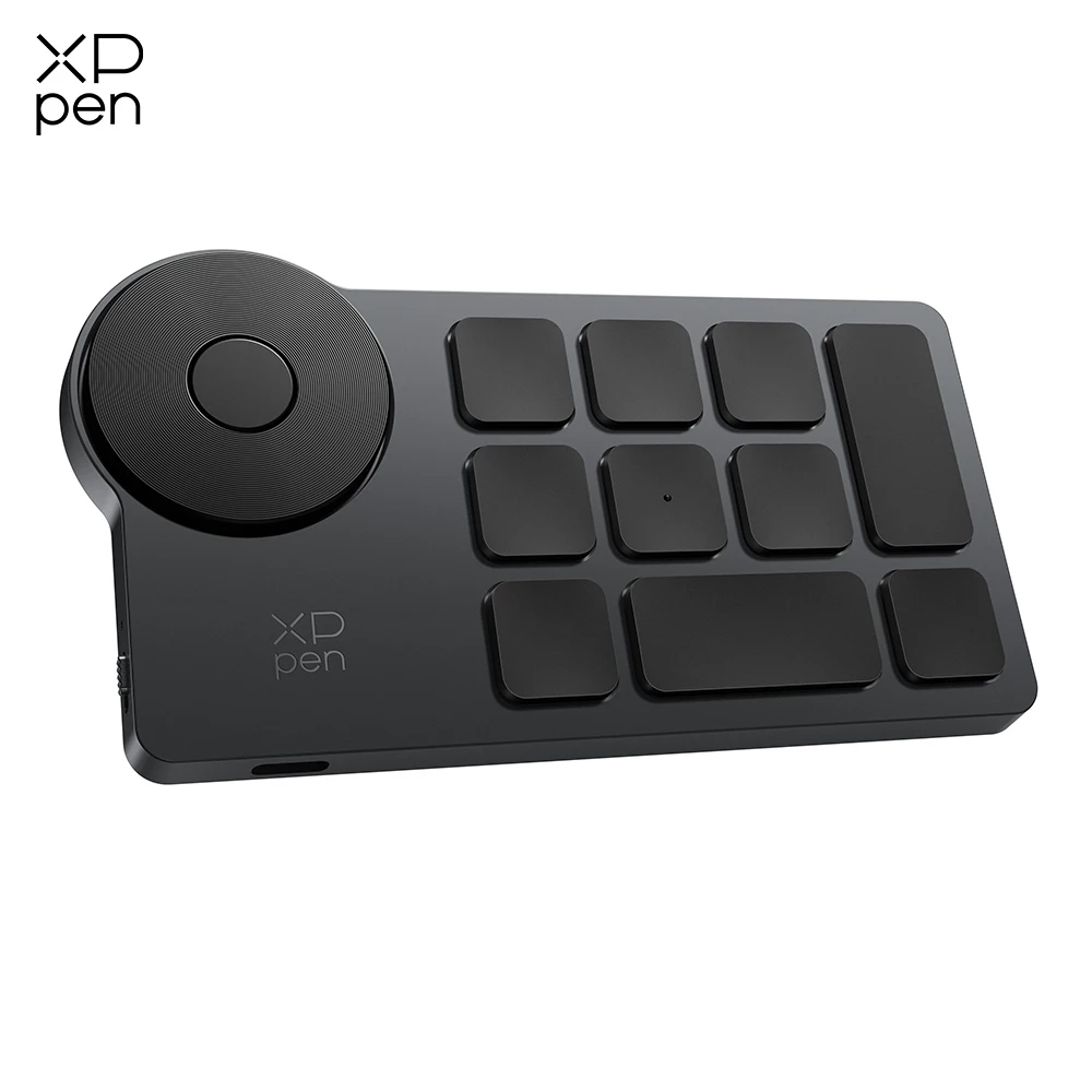 XPPen ACK05 Controle remoto de atalho sem fio portátil com 10 teclas personalizadas 1 discagem física Bateria de 1000mAh Suporte para conexão Bluetooth