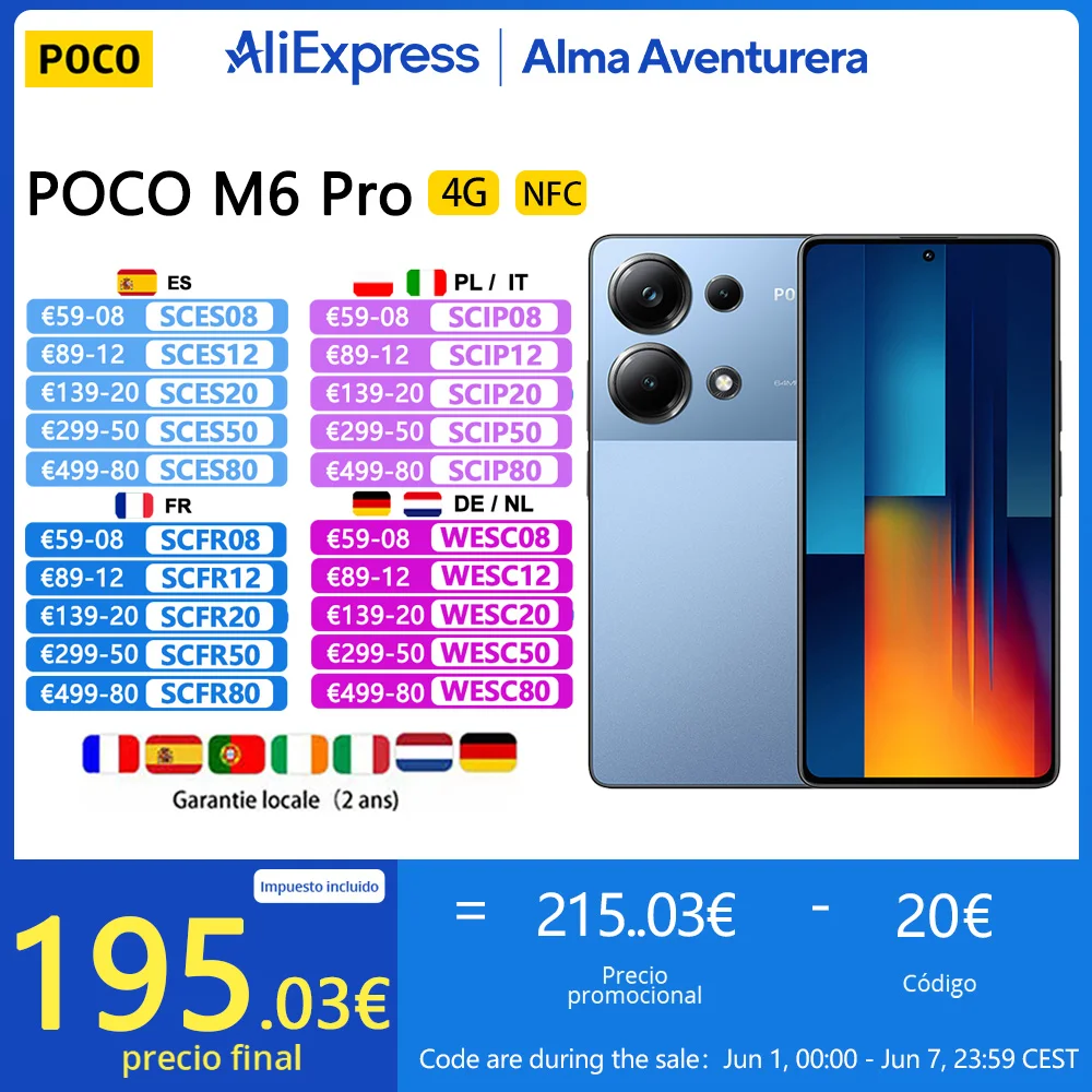 POCO M6 Pro 4G smartphone NFC hélio G99-Ultra 120 Hz fluxo AMOLED 64MP câmera 67 W 5000 mAh carga garantia local versão global