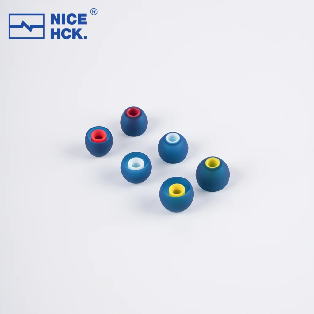 Nicehck 08 pontas de ouvido de silicone macio isolamento de ruído almofadas de ouvido s m l acessórios do fone de ouvido melhorar a profundidade de baixa frequência para mk4 f1 pro