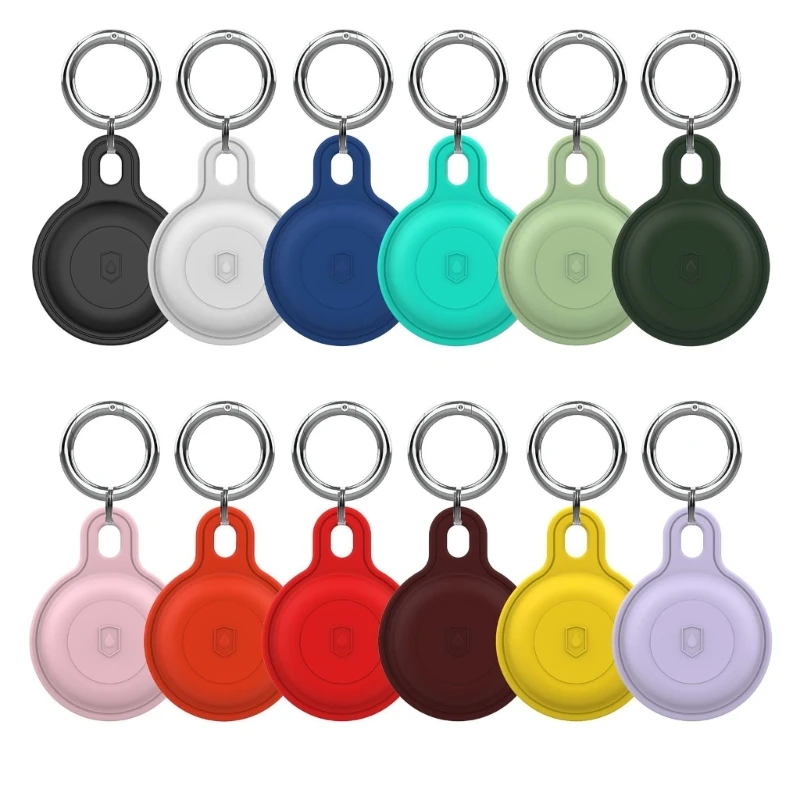 Capa protetora silicone para airtags caso protetor pára-choques capa impermeável