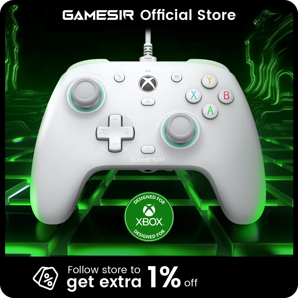 Gamepad com fio GameSir G7 SE Xbox Controller para Xbox Series X, Xbox Series S, Xbox One, com joystick de efeito Hall e gatilho