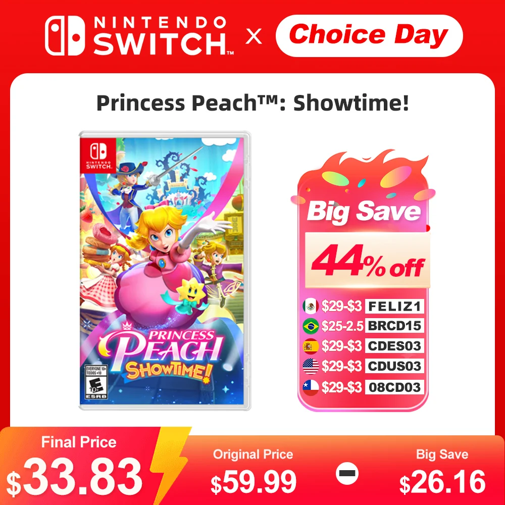 Princess Peach : Showtime! nintendo switch jogos Deals 100% Oficial Original Cartão de Jogo Físico para Nintendo Switch OLED Lite