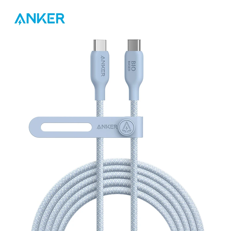 Anker-usb c para usb c cabo, trançado, 240w, 10ft, carga rápida, para iphone 15/15 pro, macbook pro 2020