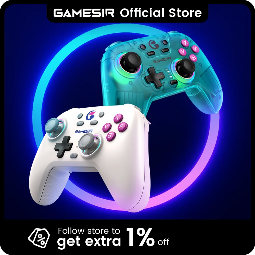 GameSir Nova Controlador de interruptor sem fio Bluetooth Gamepad com efeito Hall para Nintendo Switch 2 iPhone Android Phone PC