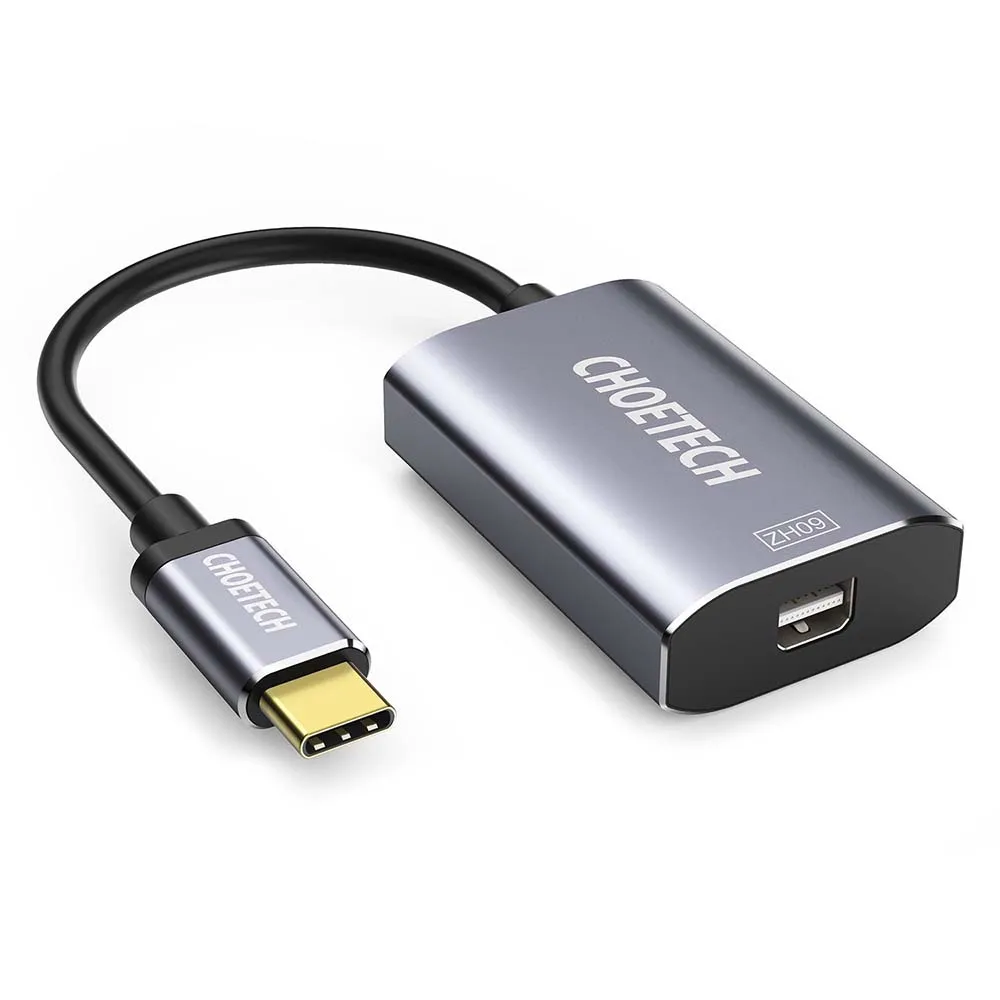 Choetech-adaptador mini displayport, conector usb c para mini dp, entrega de energia 60w, para macbook pro/air 2018