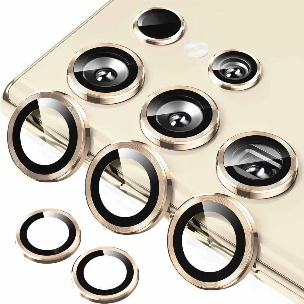 Camera Lens Protector para Samsung Galaxy, Metal Ring Case, Vidro, S23 Ultra Plus 5G Capa Protetora