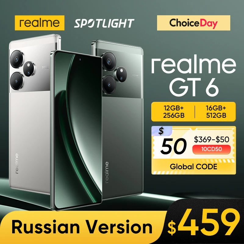 [Estreia mundial] Realme GT 6 5G Smartphones Snapdragon 8s Gen 3 Processador 50MP Sony OIS Câmera 120W Carga 5500mAh Bateria