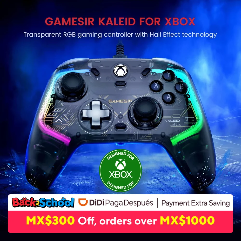 GameSir Kaleid Xbox Wired Controle com Micro Switch Botões Hall Effect para Xbox Series S X ,Xbox One, PC Windows 10 11 Steam