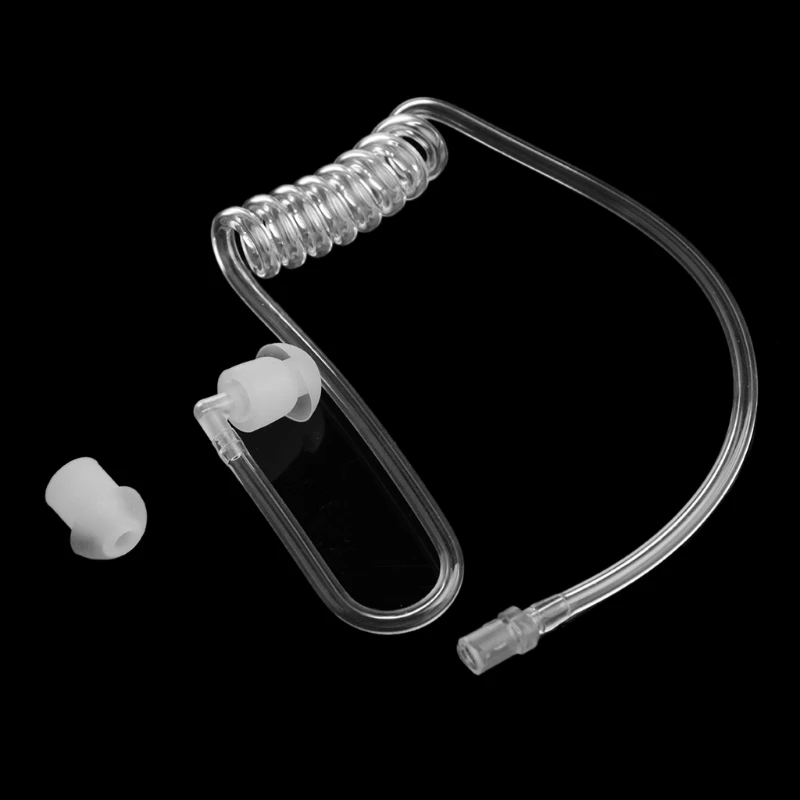 Fone de ouvido bobina transparente tubo de ar acústico earplug para rádio bidirecional walkie talkie fone de ouvido acessórios transporte da gota