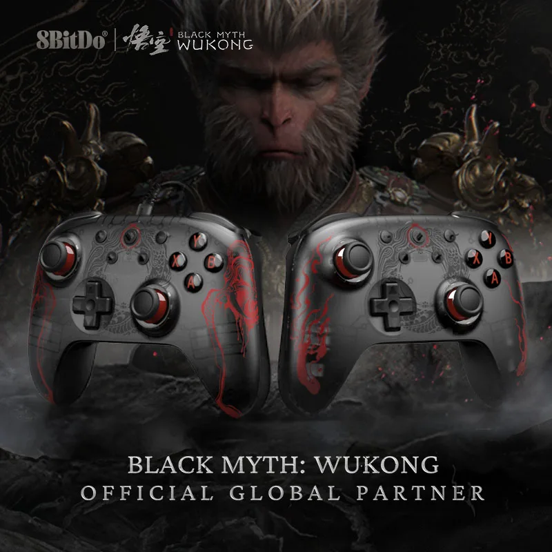 Controlador de jogos com fio sem fio 8BitDo-Ultimate 2C para PC, Windows 10,11, SteamDeck, Raspberry Pi, Android - Black Myth: Wukong