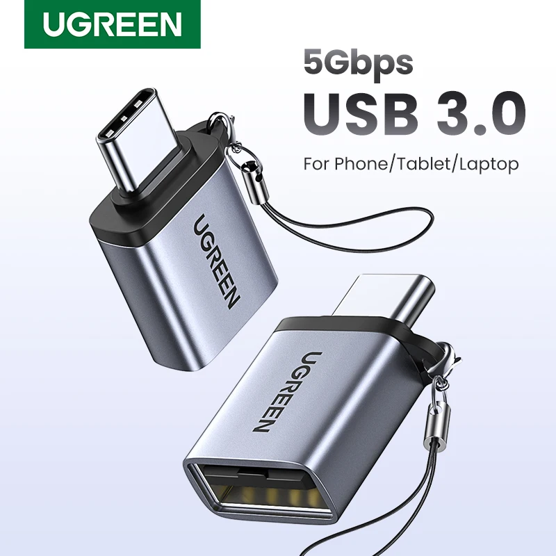 Ugreen usb c adaptador tipo c para usb 3.0 adaptador thunderbolt 3 tipo-c adaptador otg cabo para macbook pro ar samsung s10 s9 usb otg