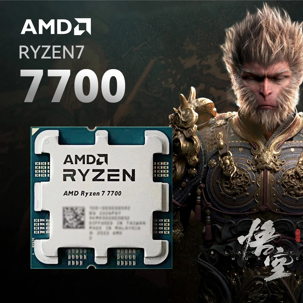 CPU para jogos AMD R 7 7700 L2 + Cache L3 40MB Zen 4 8core 16 thread AM5 65W TSMC 5nm FinFET PCIe 5.0 AMD Radeon ™ Gráficos