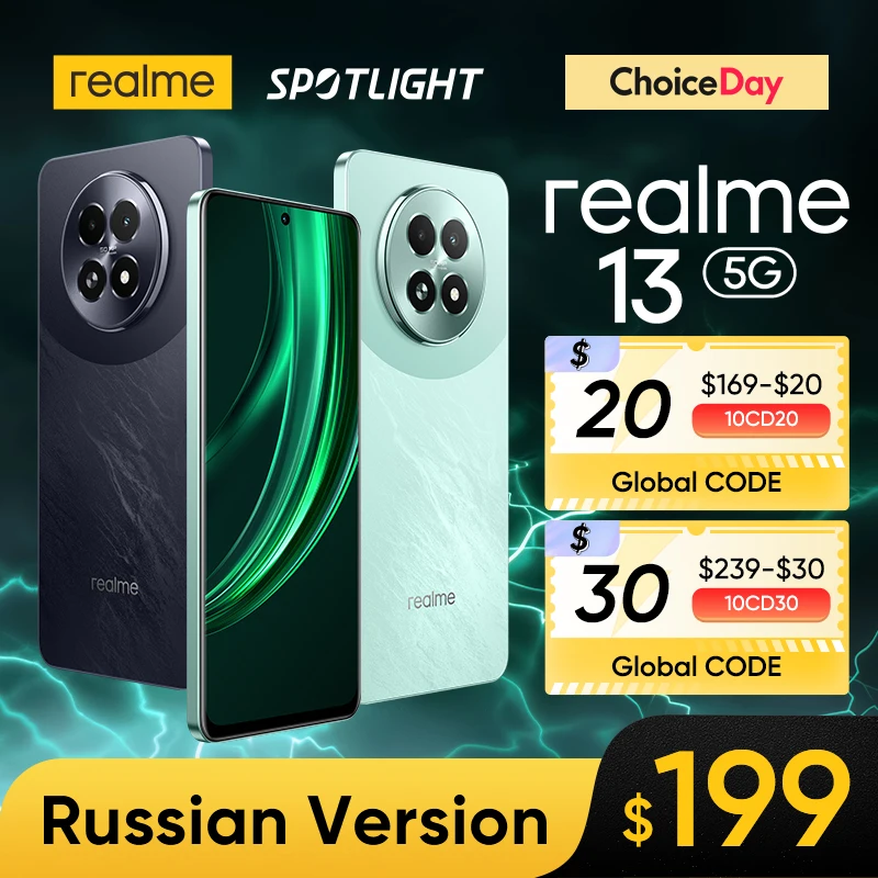 [Estreia mundial] realme 13 5G Smartphone Dimensity 6300 Chipset 50MP OIS Câmera 120Hz Display 45W Carga 5000mAh Bateria Modo GT