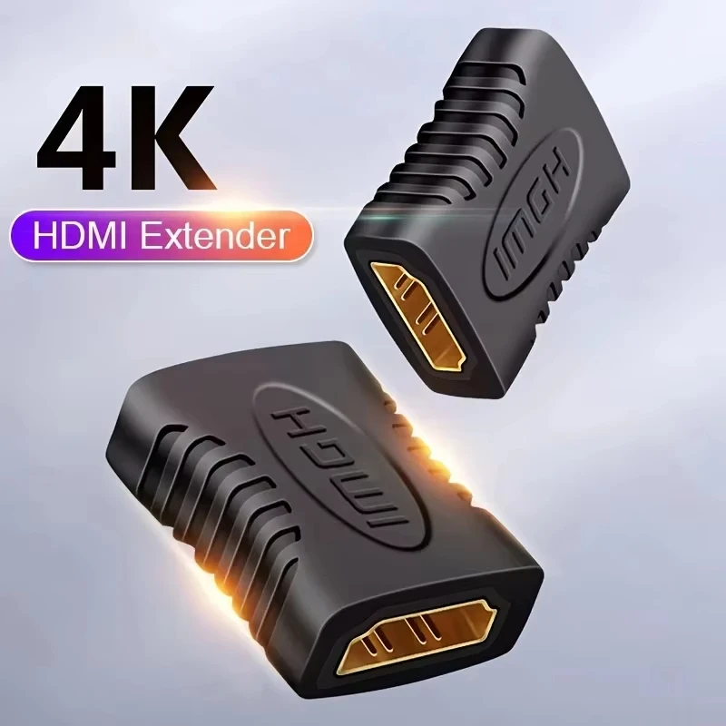 4k hdmi extensor fêmea para fêmea conversor extensão adaptador de áudio para monitor exibição portátil ps4/3 pc tv hdmi cabo extensão