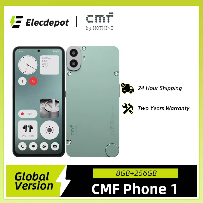 Versão global CMF Phone 1 Smartphone 5G Ecrã AMOLED de 6,67” 120HZ MediaTek Dimensity 7300 Câmara de 50MP Bateria de 5000 mAh