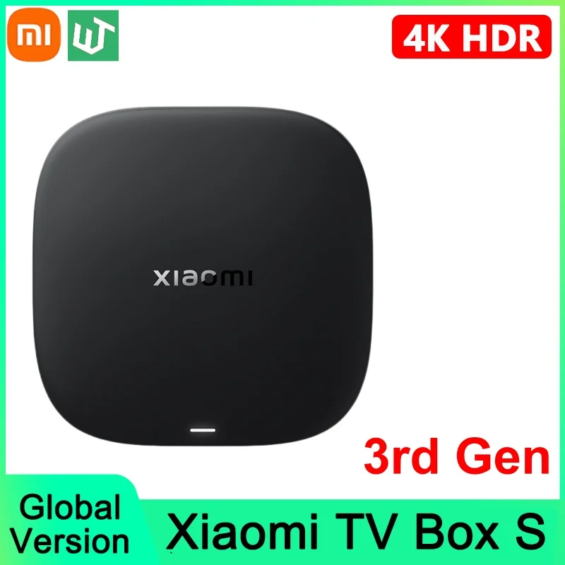 Versão global xiaomi mi tv box s 3a geração 4k uhd bluetooth 5.2 wifi 6 2gb 32gb google tv google assistente controle de mídia inteligente