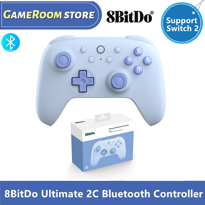 8bitdo ultimate 2c controlador bluetooth para switch 2 gamepad sem fio com efeito hall joystock para nintendo switch, console oled