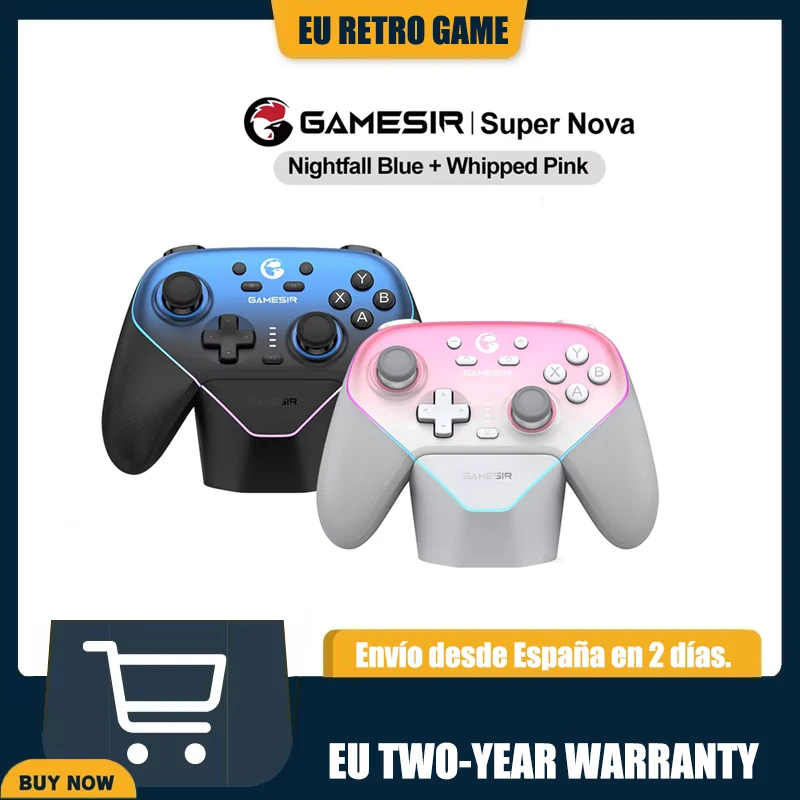 GameSir Super Nova Controlador de jogo sem fio T4N Pro Gamepad Hall Effect Sticks Gatilhos analógicos para PC Switch Android iOS