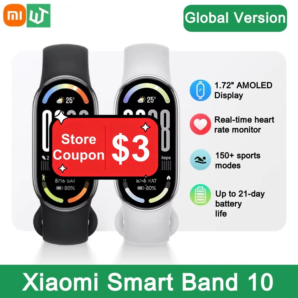 Xiaomi mi banda inteligente 10 versão global 1.72 