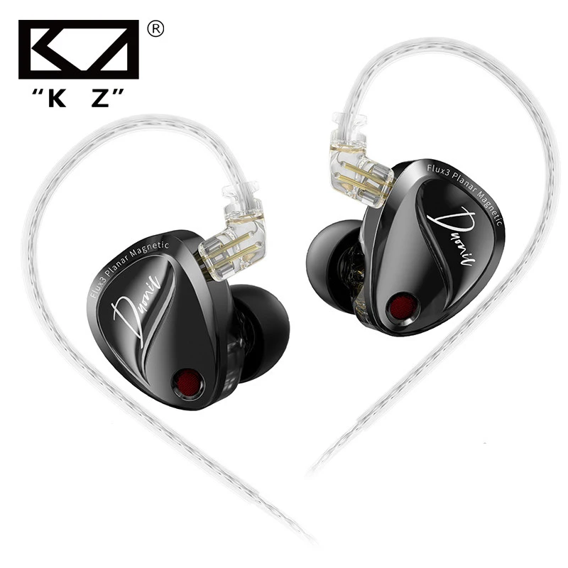 Fones de ouvido KZ Duonic HiFi com super curso três driver planar magnético HM ajuste acústico