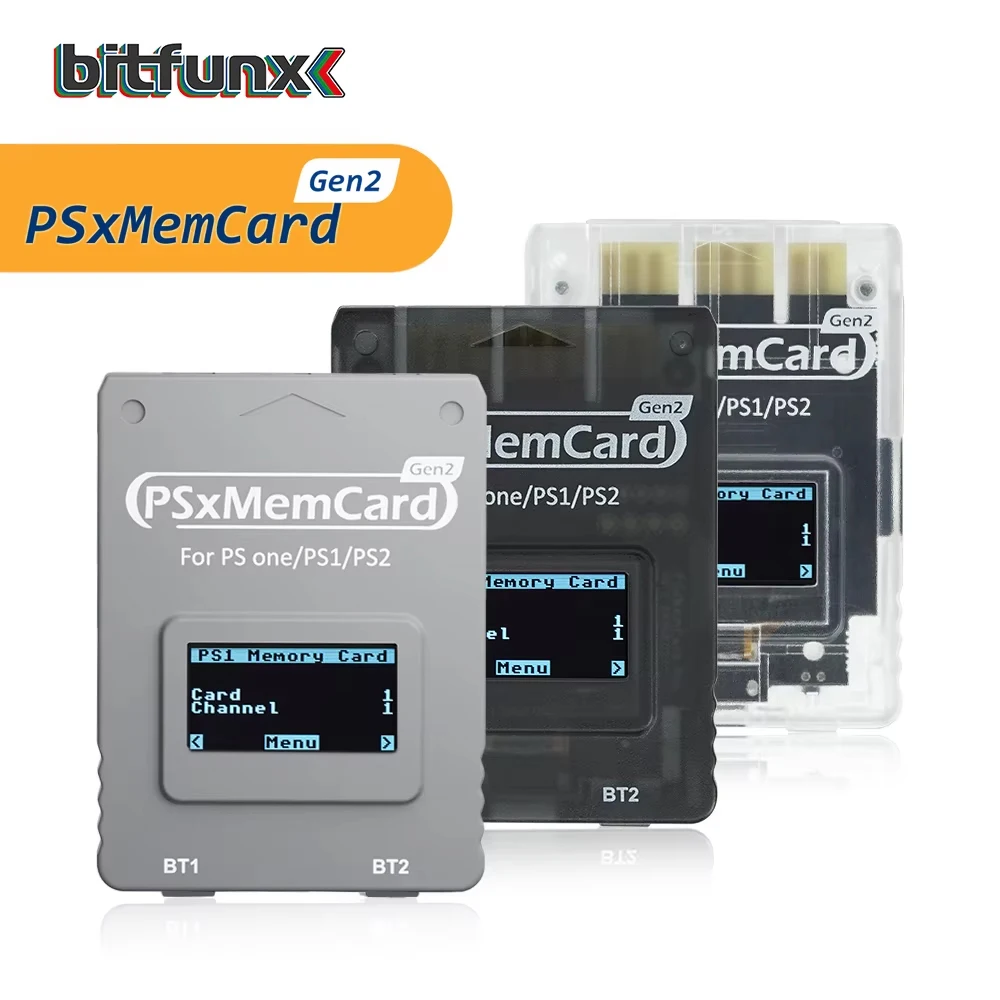 Bitfunx PSxMemCard Gen2 Sd2psXtd para Armazenar Salvas de Jogos PS1 e PS2 para Consoles PlayStation1 PS One PlayStation2