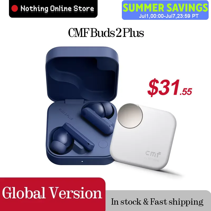 CMF Buds 2 Plus com driver LCP de 12mm para som rico e balanceado, cancelamento de ruído híbrido de 50dB.