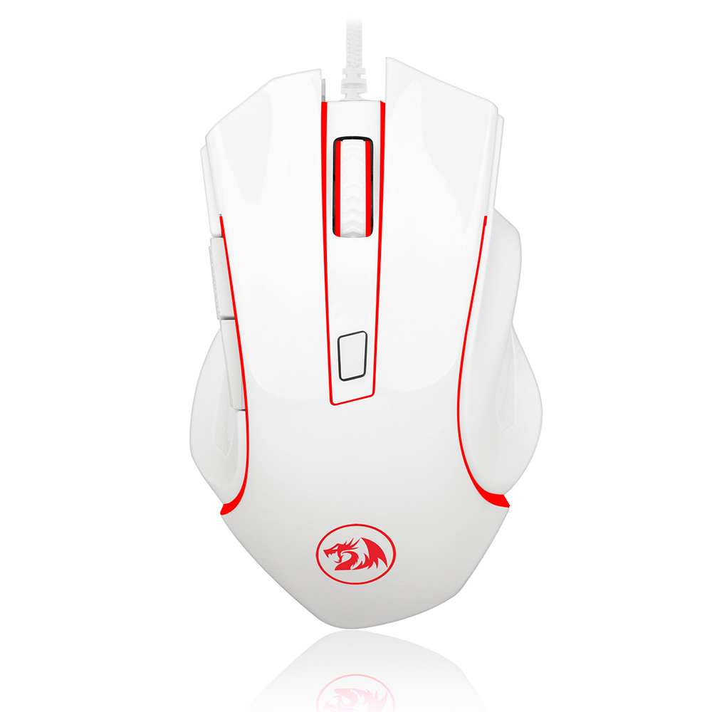 Mouse Gamer Redragon Nothosaur, 3200DPI, Com LED, Branco - M606W