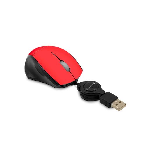 Mini Mouse Retrátil Colors USB - Vermelho | GT