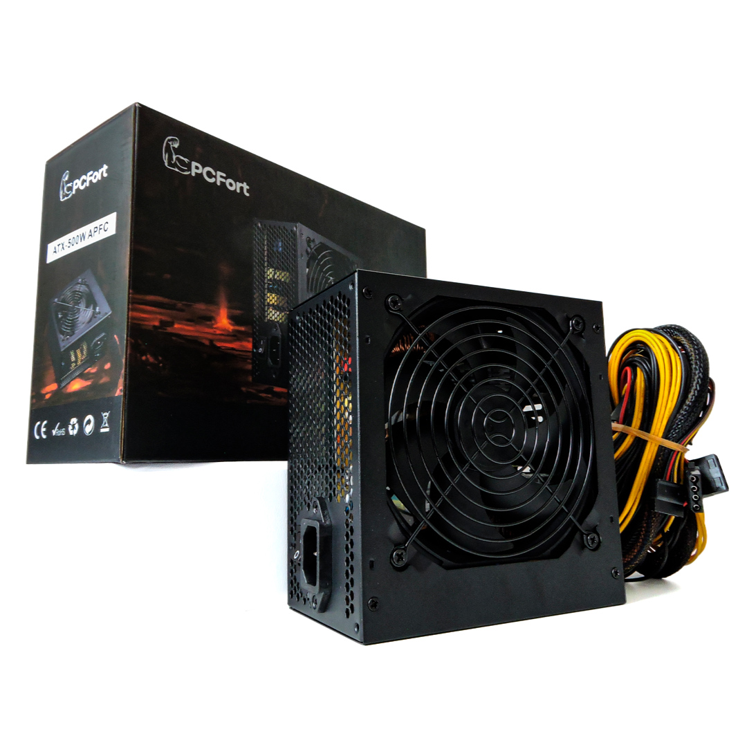 Fonte 500w PCFort 80 Plus Bronze, automática com PFC ativo