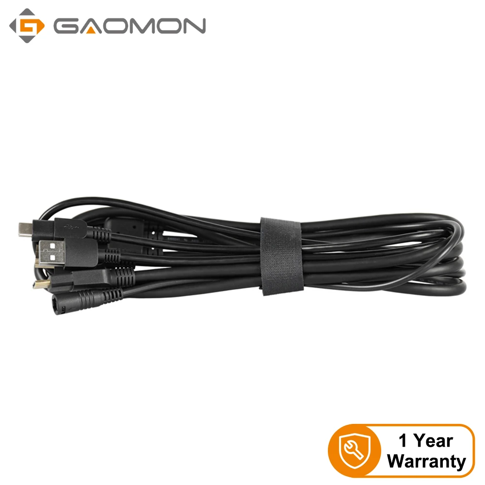 Gaomon-cabo de alimentação para tablet monitor gráfico, 3 em 2, hdmi, usb, alimentação em um, 1,8 m de comprimento do cabo, pd1560, pd1561, pd1161