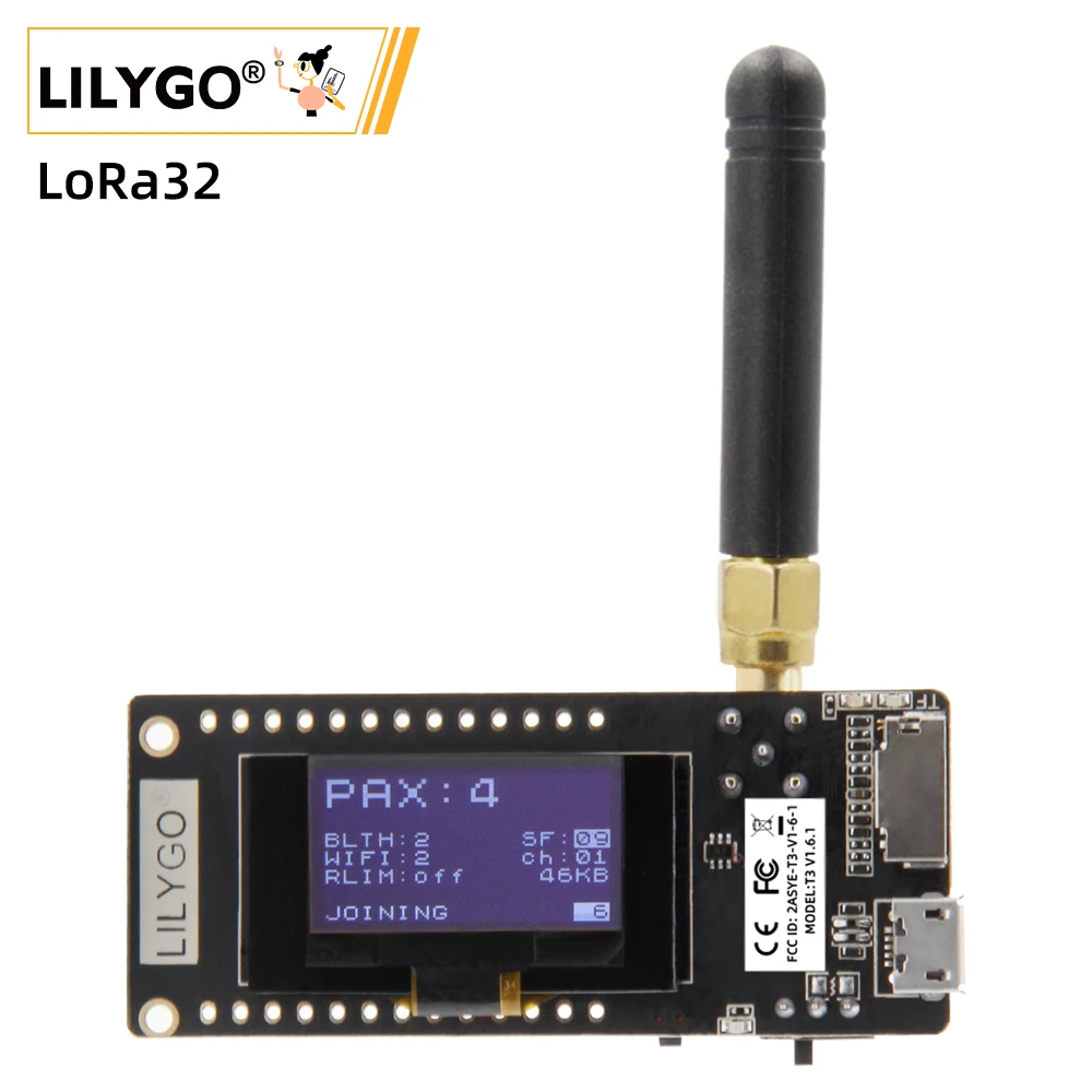 LILYGO ®   Ttgo loRa32 v2.1_1.6 versão 433/868/915mhz esp32 loRa oled 0.96 Polegada cartão sd bluetooth wifi módulo sem fio ESP-32 sma