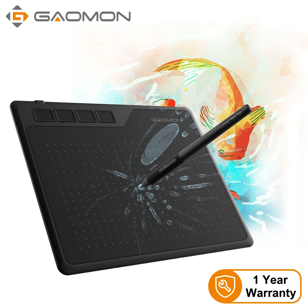 Mesa Digitalizadora GAOMON S620 6.5x4 Polegadas Digital Tablet Anime, Tablet Gráfico para Desenho & Jogando OSU com 8192 Níveis de Caneta Sem Bateria