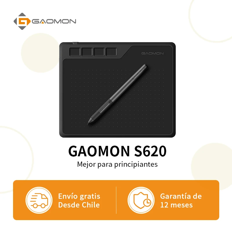 GAOMON-S620  Mesa Digitalizadora Tablet gráfico digital 6.5x4 