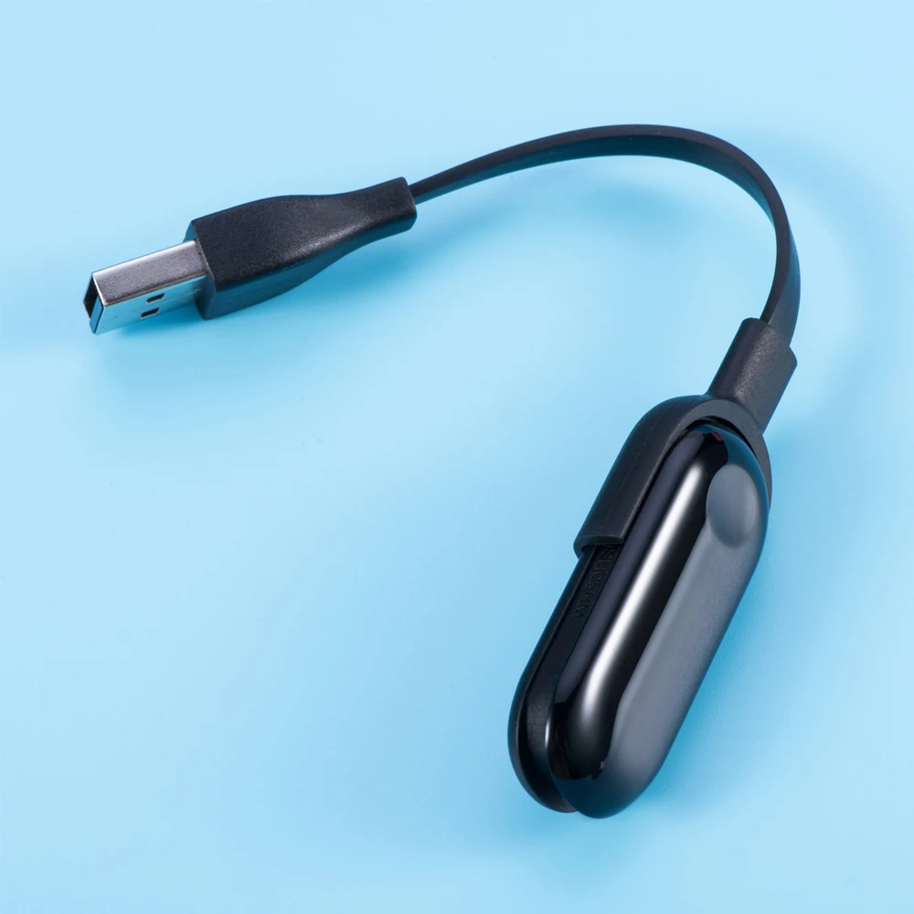 Cabo do carregador para xiaomi mi band 3, pulseira inteligente com rastreador de fitness e carregamento de dados, adaptador usb
