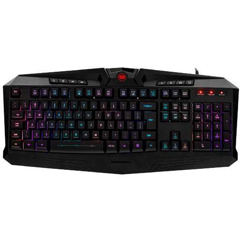 Teclado Membrana Gamer para Windows e Mac Harpe RGB Preto - Redragon - K503RGB