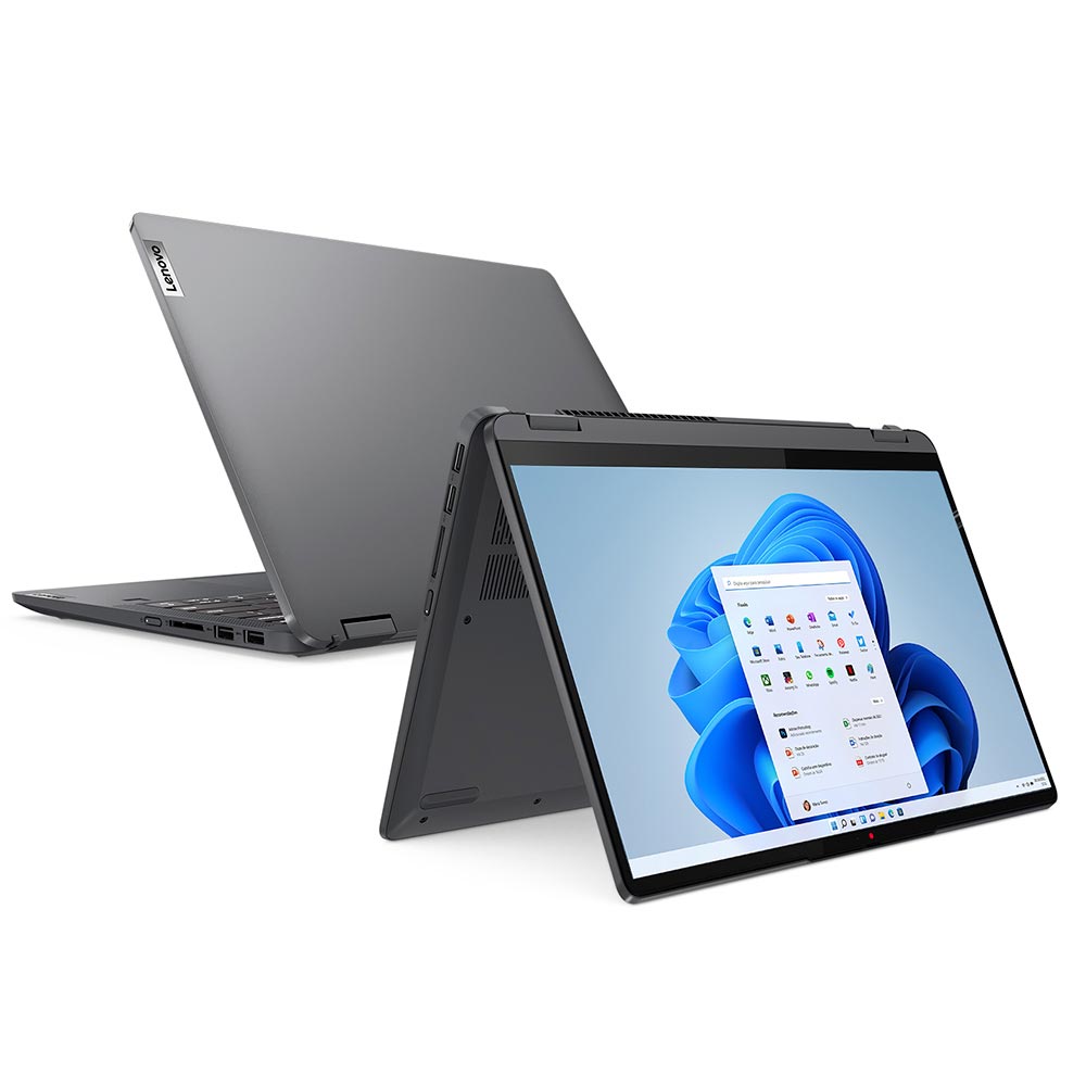 Notebook 2em1 Lenovo IdeaPad Flex 5i, Intel Core i5 1235U, 8GB, 256GB SSD, Tela 14, Win 11, 82TA0002BR